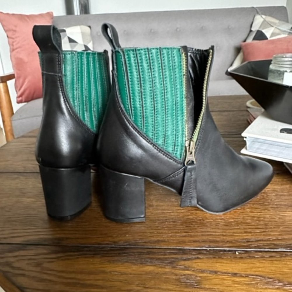 Girotti Never Worn Black and Green Booties, Size 35